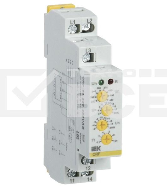 Реле фаз ORF 04 3ф 220-460В AC ИЭК ORF-04-220-460VAC