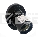 Патрон угловой настенный карболитовый IEK EPK13-04-02-K01 Пкб27-04-К31 Е27, черный, индивидуальный пакет, фото 1