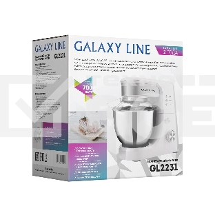 Миксер Galaxy Line GL 2231, белый, планетарный, 700 Вт, 12 скоростей