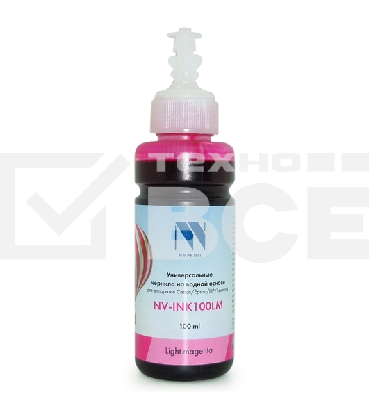 Чернила совместимые NV-INK100U Light Magenta универсальные на водной основе для аппаратов Сanon/Epson/НР/Lexmark (100ml) (Китай)
