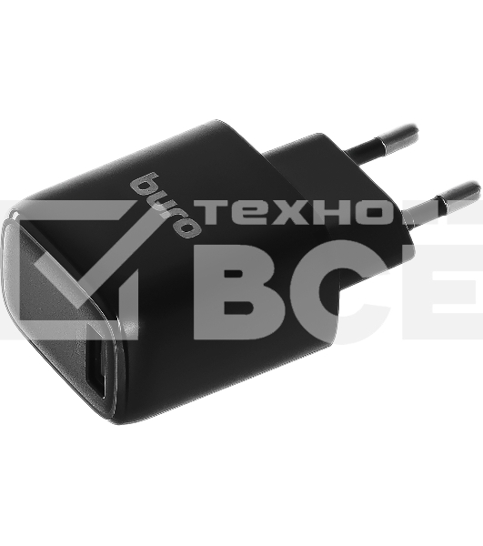 Сетевое зарядное устройство Buro BUWG1 3A QC черный
