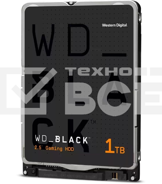 Жесткий диск WD 1Tb 7200rpm SATA-III  WD10SPSX Black 64Mb 2.5
