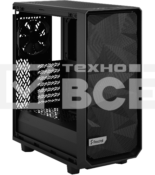Корпус Fractal Design MESHIFY 2 COMPACT BLACK - TG / ATX, TG / 2x140mm & 1x120mm fans inc. / FD-C-MES2C-03