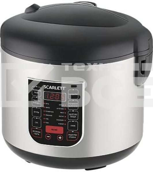 Мультиварка SCARLETT SC-MC410S27, 900 Вт, 5 л, 22 программы, серебро/черная