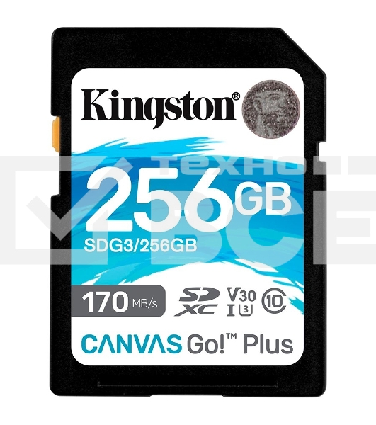 Флеш карта Kingston 256GB SDXC Canvas Go Plus 170R C10 UHS-I U3 V30 EAN: 740617301519