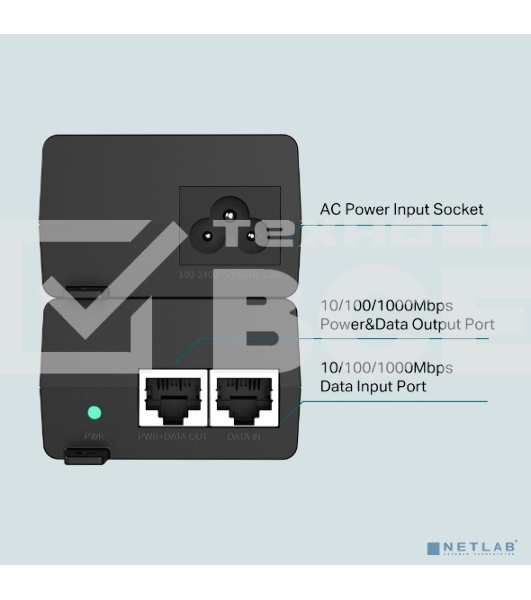Инжектор PoE Gigabit PoE Injector, 802.3af/at compliant