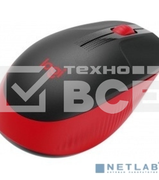 Мышь беспроводная Logitech M190 черный/красный, 1000 dpi, радиоканал, USB, кнопки - 3