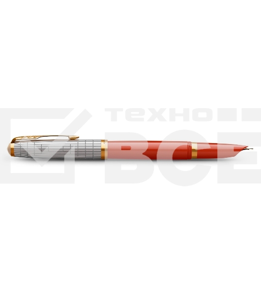 Ручка перьевая Parker 51 Premium (CW2169071) Red Rage GT F сталь нержавеющая подар.кор.