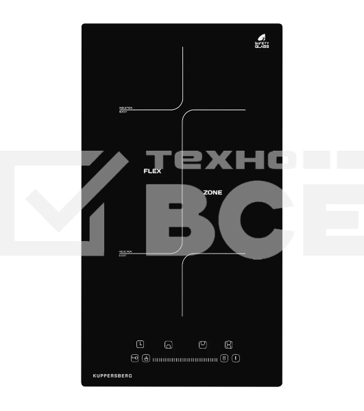 Встраиваемая варочная панель ICS 311 Индукционная, домино, коллекция High-Tech, 30 см, прямые края, 9 уровней мощности, инвертер, бустер, блокировка управления, Stop and Go, таймер, автоматическое отключение, электронное сенсорное/слайдерное управление, F