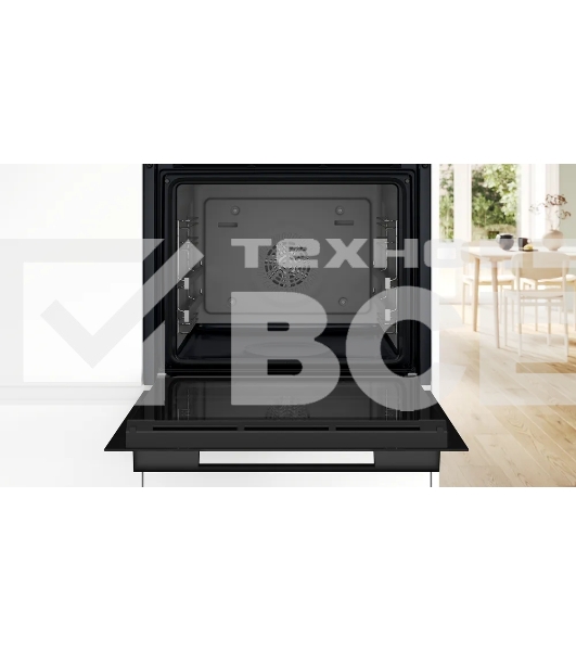 Электрический духовой шкаф Bosch HJG852YB0T Serie 6, 60 см, 66 л, черный,сенсорное управление, 8 режимов+AutoPilot 30(30 автоматических программ), LCD-дисплей, галогенное освещение, самоочистка EcoClean,Soft Open and Soft Close door,телескопические направляющие на 2 уровнях