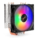 Кулер ExeGate Wizard EXX400V3-PWM.FRGB (Al+Cu, 4 тепл.трубки, LGA775/1150/1151/1155/1156/1200/1700/1851/AM2/AM2+/AM3/AM3+/AM4/AM5/FM1/FM2/754/939/940, TDP 140W, Fan 120mm, PWM, 800-1800RPM, Hydro bearing, 4pin, 11-24db, 540г, FRGB подсветка, с термопастой, на винтах, RTL), фото11