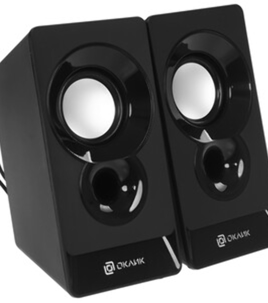 Акустическая система Oklick OK-165 2.0 черный 6Вт