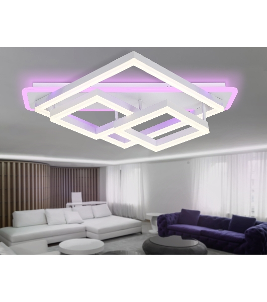 Светильник Ambrella light FA8531 WH белый 132W 3000K-6400K+RGB 630*570*160 (ПДУ РАДИО 2.4G)