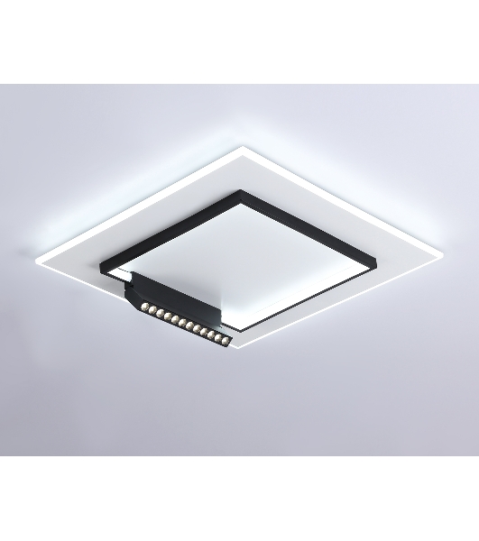 Светильник Ambrella light FL51455/1+1 WH/BK белый/черный 72W 3000K-6400K+4200K 500*500*80 (ПДУ РАДИО 2.4G)