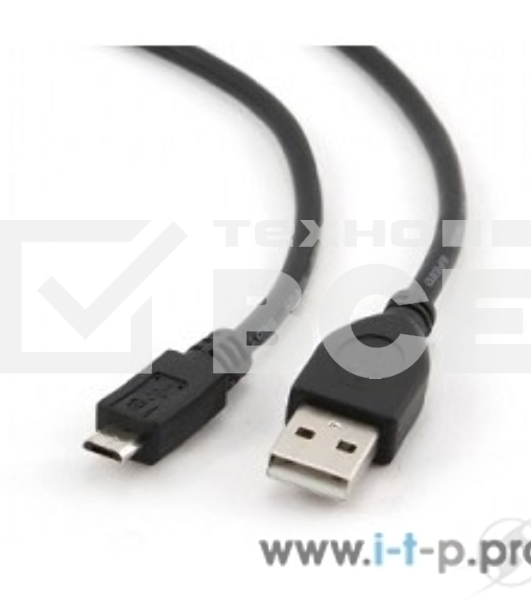Кабель Gembird/Cablexpert CCP-mUSB2-AMBM-0.5M Кабель USB 2.0 Pro , AM/microBM 5P, 0.5м, экран, черный, пакет 