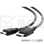 Кабель DisplayPort-HDMI Gembird/Cablexpert 1,8м, 20M/19M, черный, экран, пакет (CC-DP-HDMI-6), фото6