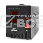 Стабилизатор напряжения Powerman AVS-D Voltage Regulator 2000VA, Digital Indication, 2x Schuko Outlets, 1m Power Cord, 230V, 1 year warranty, Black , фото 1