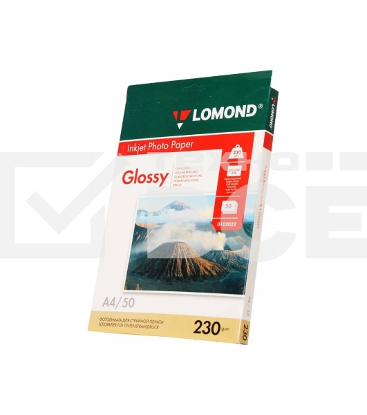 Фотобумага Lomond 0102022 A4/230г/м2/50л./белый глянцевое для струйной печати