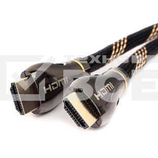 Кабель Cablexpert HDMI CCP-HDMI8К-2.5M, 19M/19M, v2.1, 8К, медь, позол.разъемы, экран, оплетка, 2.5м, черный, пакет