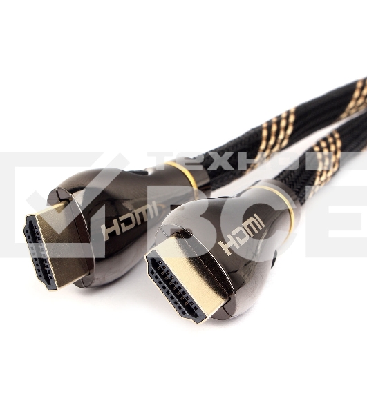 Кабель Cablexpert HDMI CCP-HDMI8К-2.5M, 19M/19M, v2.1, 8К, медь, позол.разъемы, экран, оплетка, 2.5м, черный, пакет