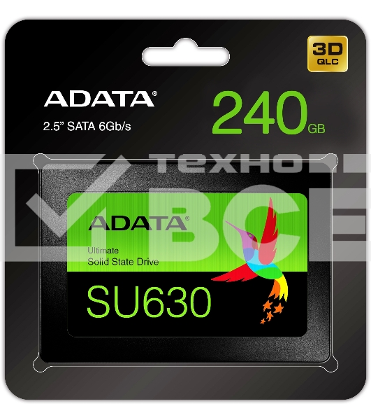 Накопитель SSD ADATA SU630, 240Gb, SATA III, 2.5