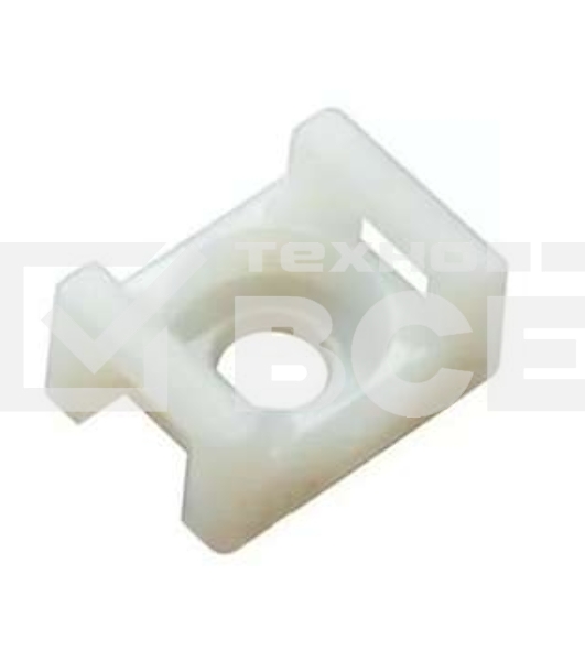 Площадка для крепления стяжки Rexant (ПС-2) 22x16 мм, белая, упаковка 100 шт.