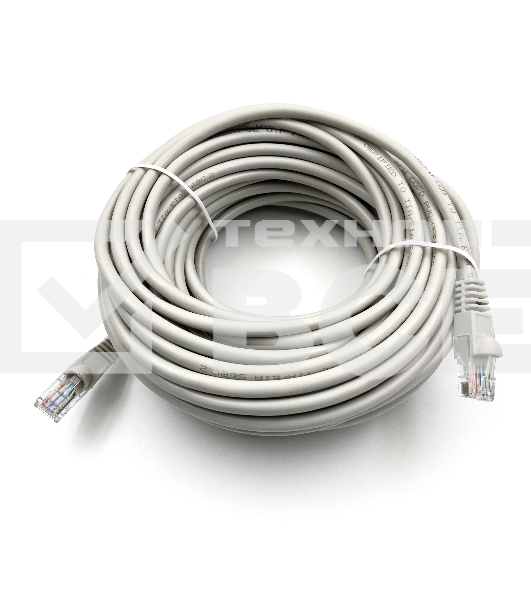 Патч-корд Buro UTP cat5E 20м серый RJ-45 (m)-RJ-45 (m)