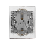 Розетка 2-ая с/з , винт. клеммы, 16А, 250 В 672423 Legrand Etika Алюминий, фото2