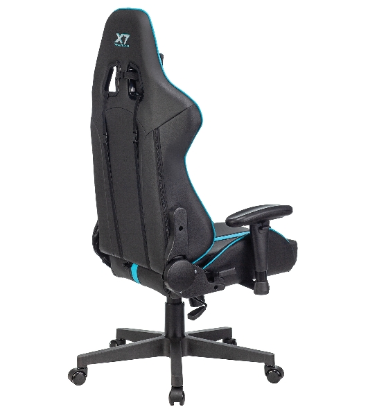 Кресло игровое A4Tech X7 GG-1200 черный/голубой искусственная кожа крестовина пластик