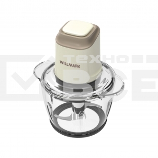 Измельчитель Willmark WMC-5288 (400Вт., стекл. чаша 1,2л., двойн. лезвия., рез. основание) (Кремовый