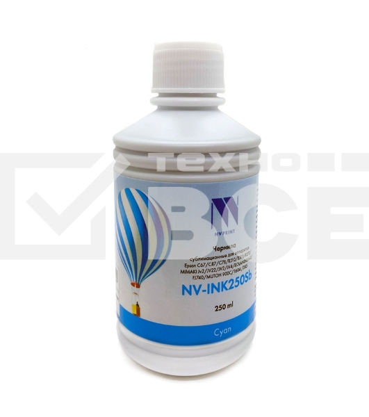 Чернила NV PRINT сублимационные NV-INK250CSb для аппаратов Epson, Mimaki, Mutoh, Roland  (250ml) Cyan, box