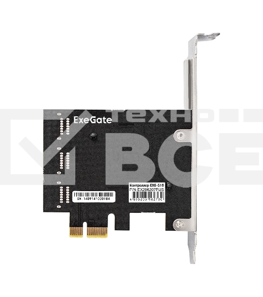 Контроллер ExeGate EXE-516 (PCI-E x4 v3.0, SATA3 6Gb/s, 6 int, ASMedia Chipset ASM1166)