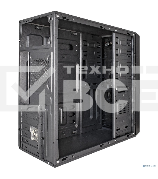 Компьютерный корпус Miditower ExeGate XP-401-400W-12 (ATX, БП XP400 с вент. 12см, 2*USB, аудио, черный)