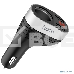 Авто ЗУ + розетка 12V + LED дисплей/HOCO HC-92186 Z29/2 USB/Выход USB: 15.5W/черный, фото 1
