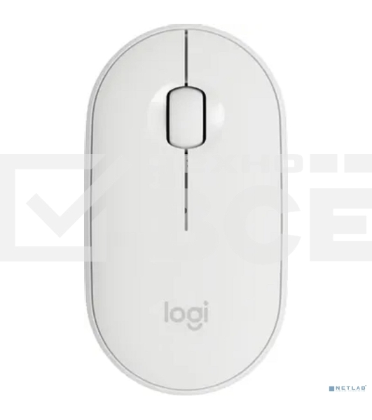 Мышь беспроводная Logitech Pebble M350 белый, 1000 dpi, радиоканал, Bluetooth, USB, кнопки - 3