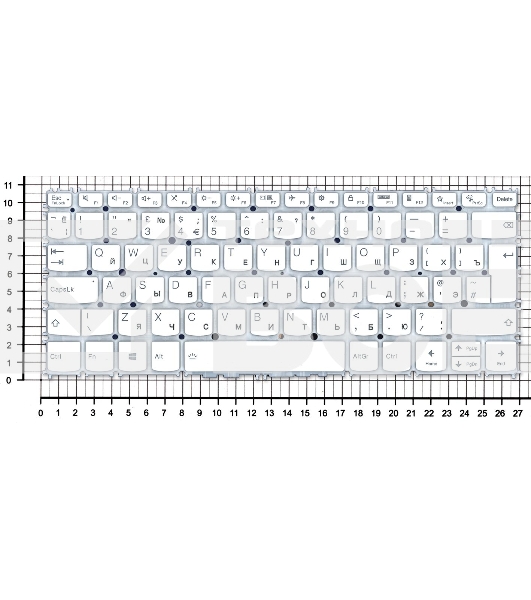 Клавиатура для ноутбука Lenovo Yoga Slim 7 Carbon 13ITL5, белая