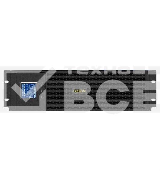 Источник бесперебойного питания Pure Sine Wave ExeGate SinePower UHB-5000.LCD.AVR.6C13.RJ.USB.3U (5000VA/4000W, LCD, AVR, 6*C13, RJ45/11, USB, возможность подключения до десяти внешних батарейных блоков 48В (поставляются отдельно), Rackmount 3U/Tower, металлический корпус, черный)