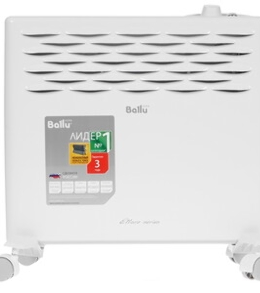 Конвектор электрический Ballu Ettore BEC/ETMR-1000 белый, 1000 Вт, 15 м2, термостат