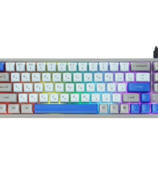 Клавиатура проводная Ritmix RKB-568BL Blue голубой-серый