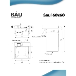 Раковина над стиральной машиной BAU Soul 60х60, литьевой мрамор в комплекте с кронштейнами и выпуско, фото25