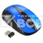 Мышь беспроводная Oklick 675MW черный/синий, 800 dpi, радиоканал, USB, кнопки - 3, фото 1