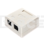 Розетка NA218 RJ-45 кат.6 внешняя 2 порта, 110&Krone, фото4