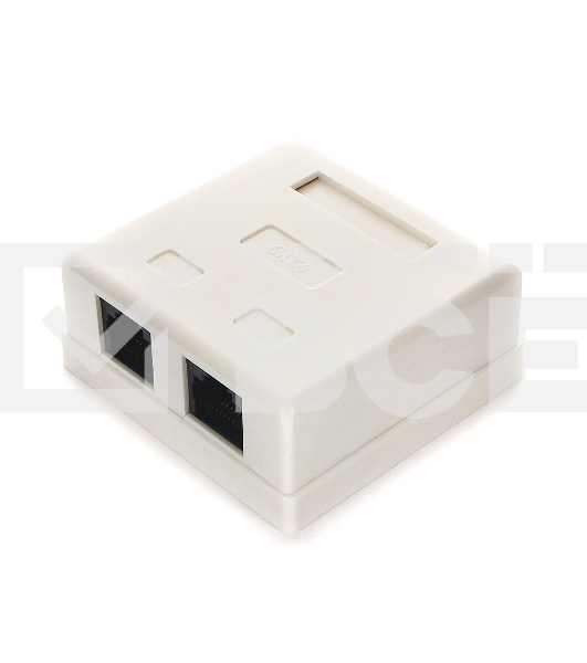 Розетка NA218 RJ-45 кат.6 внешняя 2 порта, 110&Krone