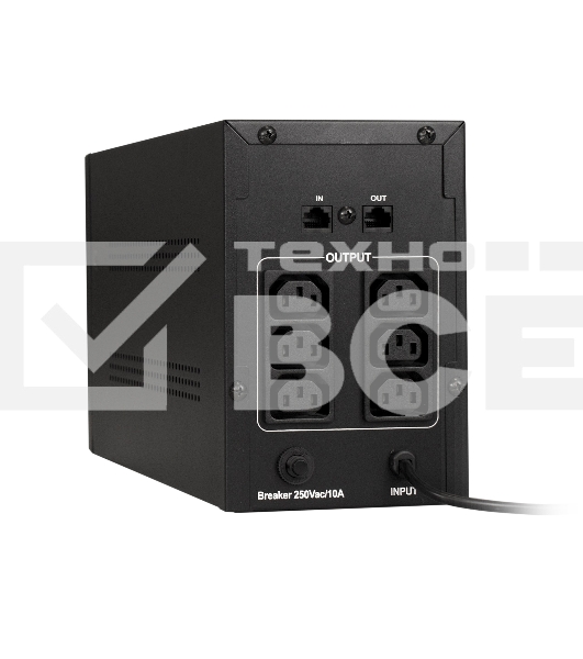 Источник бесперебойного питания ExeGate EP285481RUS SpecialPro UNB-1000.LED.AVR.C13.RJ <1000VA/650W, LED, AVR, 6*IEС-C13, RJ45/11, Black>