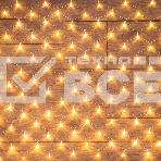 Гирлянда «Сеть» 1,5х1,5 м, прозрачный ПВХ, 96 LED теплый белый, фото2