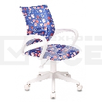 Кресло детское Бюрократ KD-W4 синий крестовина пластик пластик белый, фото 1