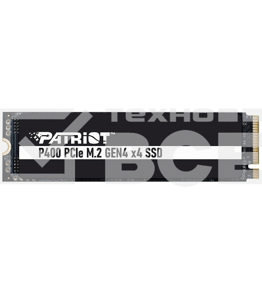 Накопитель SSD Patriot P400, 1Tb, PCIe 4.0 x4, M.2 2280, NVMe, R/W 5000/4800, с радиатором