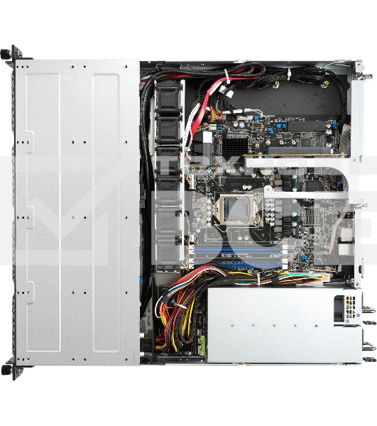 Платформа Asus RS300-E11-RS4 1U, LGA1200, 4xDDR4, 4x3.5 (1xSFF8643, 2xOcuLink on the backplane,), DVDRW, 2x1GbE, 1xM.2 SATA/PCIE 2280, optional ASMB10-iKVM, HDMI (from CPU), 2x450W