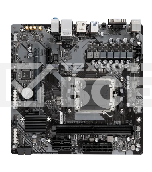 Материнская плата Gigabyte B650M S2H (V1.2), AM5, AMD B650, 2xDDR5, 4xSATA, 1xM.2, 1xPCI-E 4.0 x16, 3xUSB-A 3.2 Gen 1, 1xUSB-C 3.2 Gen 1, 1x 1Gb LAN, 3x3.5 мм, 7.1, Micro-ATX