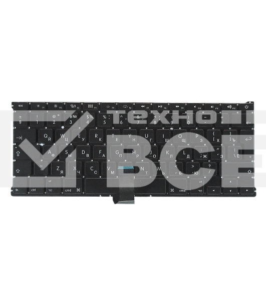 Клавиатура для ноутбука MacBook A1369 2011+ черная с подсветкой, большой ENTER